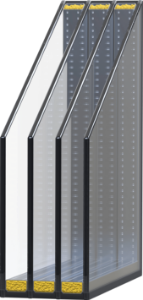 Triple-Chamber Double-Glazed Unit